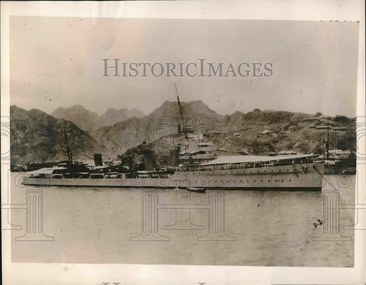 1941 The British cruiser Enterprise on the ocean  - Historic Images