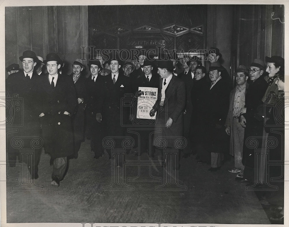 1935 Press Photo New York city workers on Strike - nea63209 - Historic Images