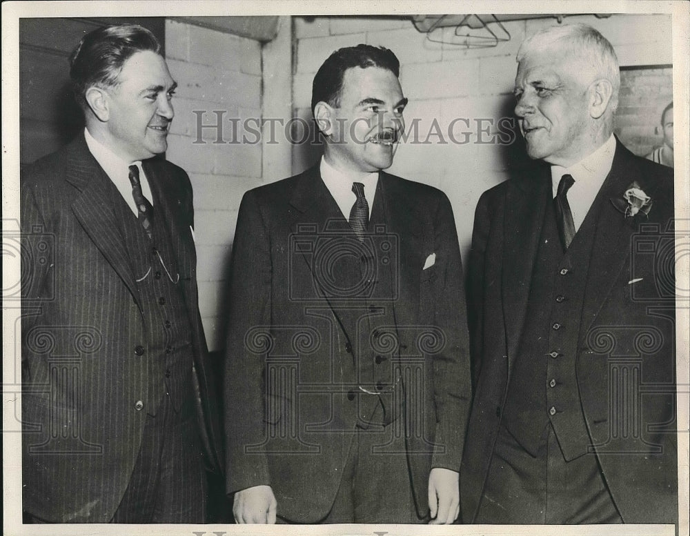 1940 Arch N. Bobbitt, Dewey Irwin, Will Irwin, at Butler University - Historic Images