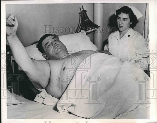 1949 Press Photo Albert Bartells Undergoes Weight Loss Operation - nea63260 - Historic Images