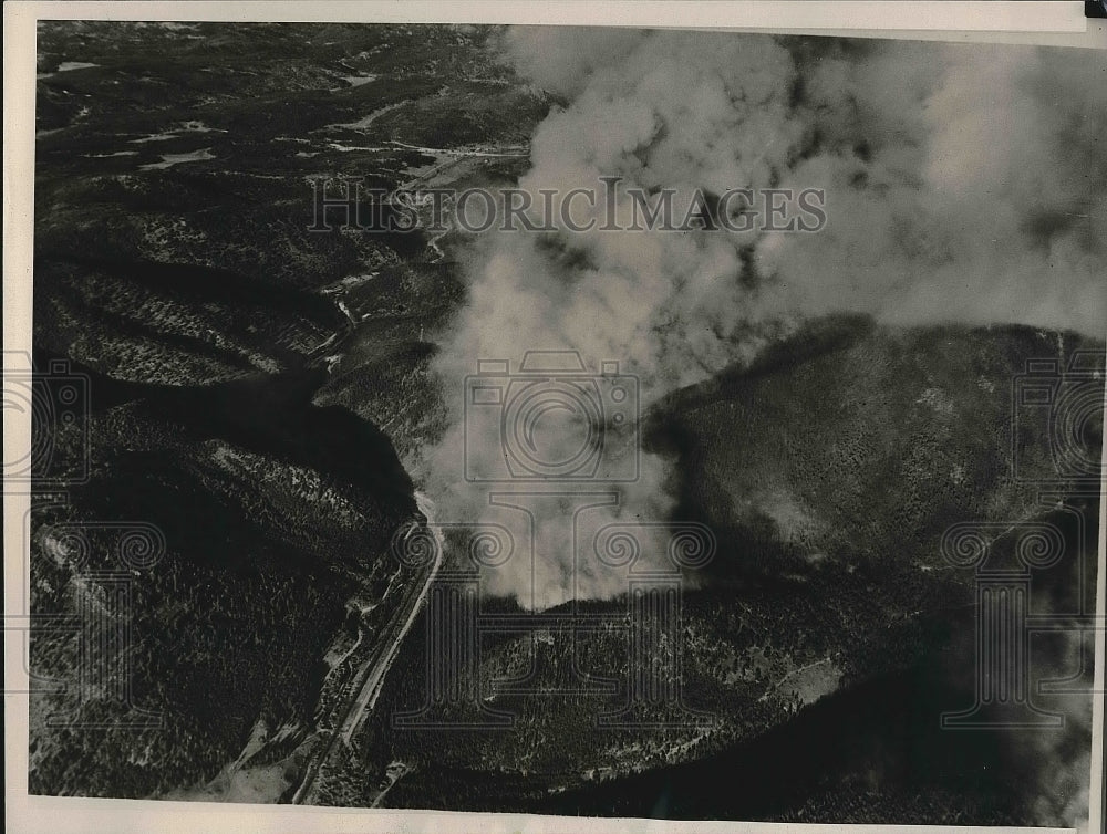 1938 Forest fire at Roosevelt national forest in Colorado - Historic Images