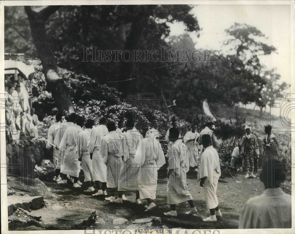 1931 Annual Religious Dance On Hatbushima Island In Japan - Historic Images