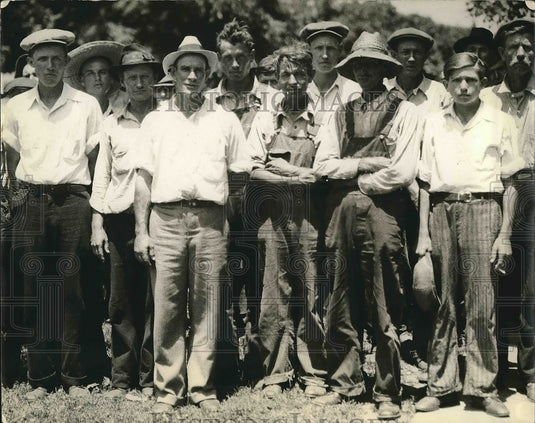 View Of Crowed Gathered Standing In Field  - Historic Images