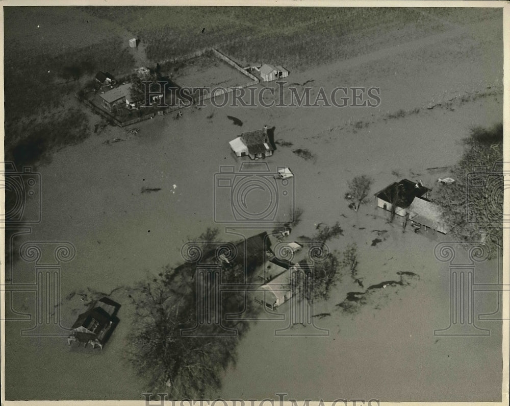 1932 Mississippi River Flooding Swan Lake Houses Underwater - Historic Images