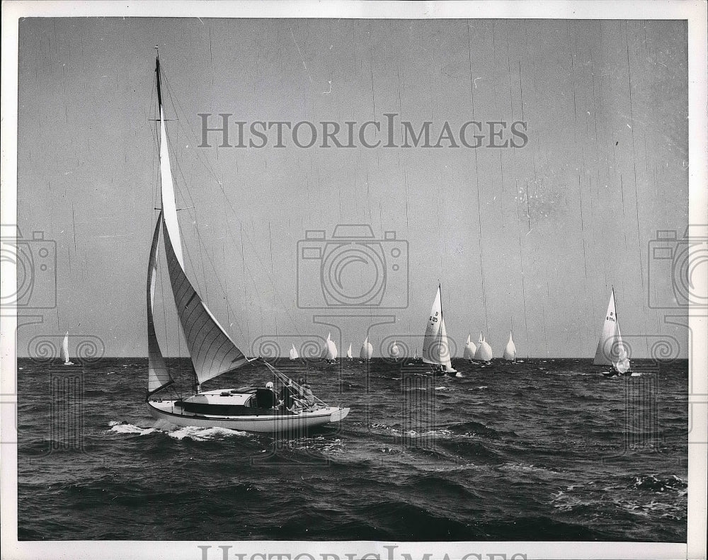 1953 Boats Race in International Kiel Regatta  - Historic Images