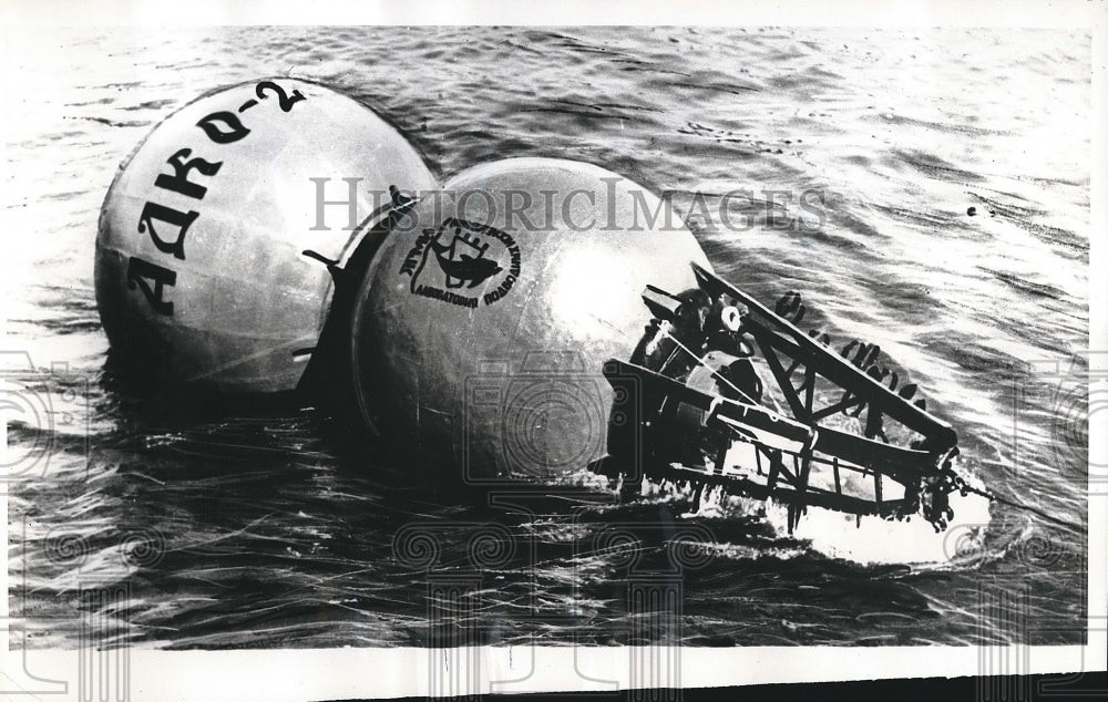 1968 View Of Underwater Research Giant During Mission Back to Shore - Historic Images