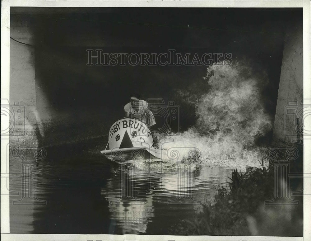 1932 Press Photo Water chariot boat race in Winter Haven Florida - Historic Images