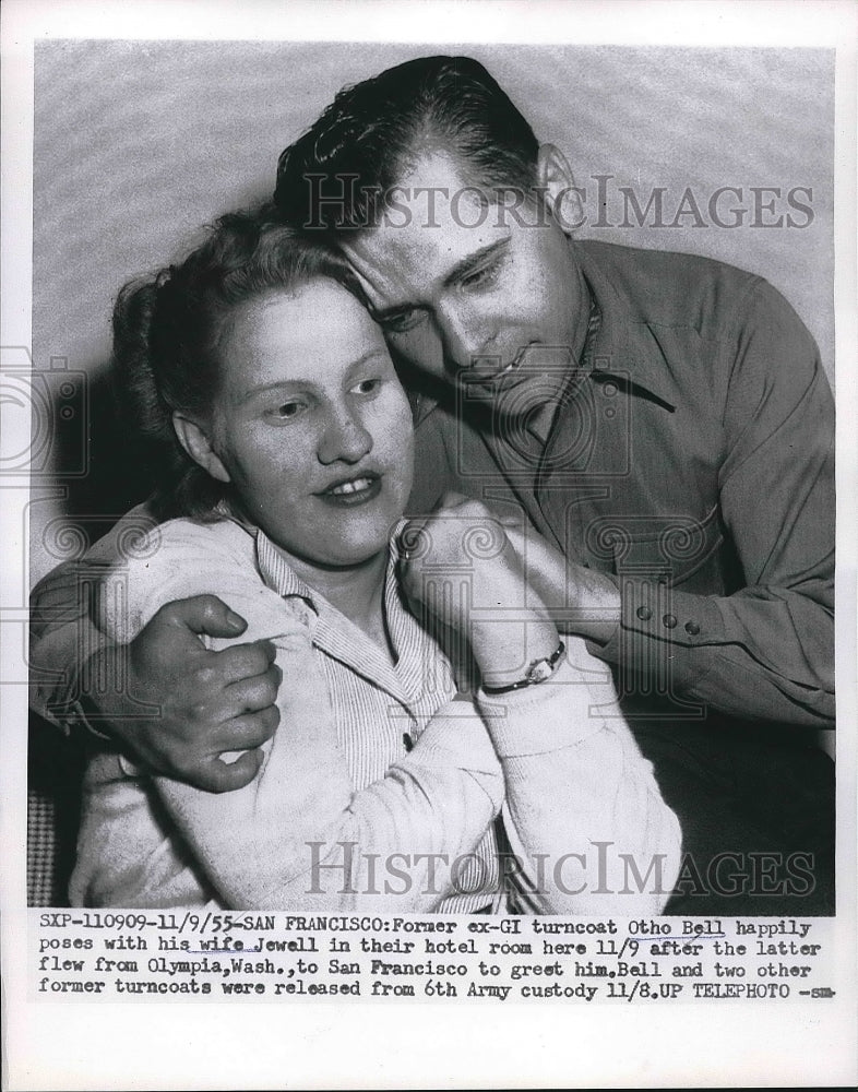 1955 Press Photo Otho Bell and his wife Jewell in San Francisco - nea63799-Historic Images