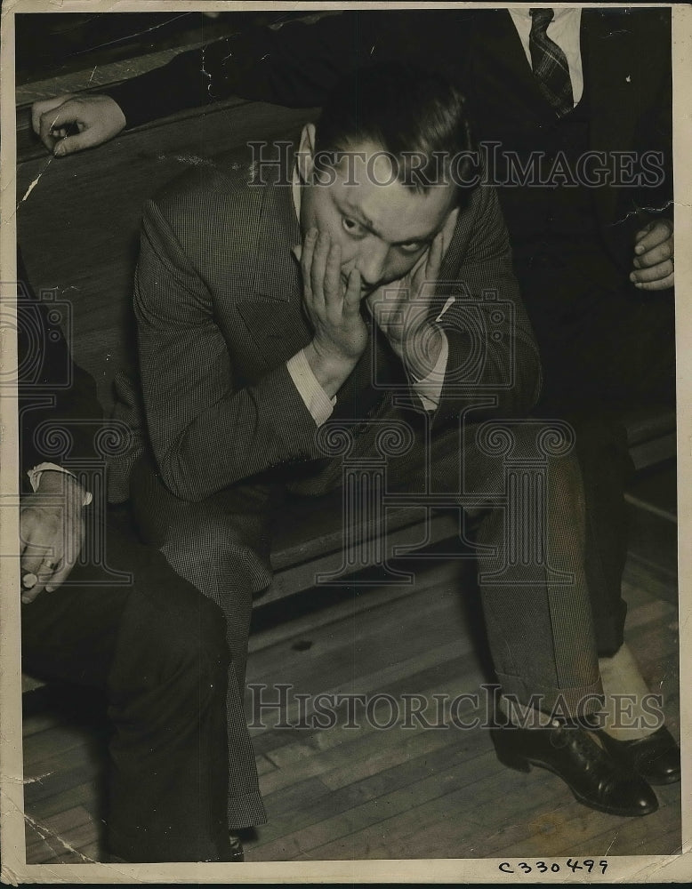 1935 Mr. McCamm waiting for meeting  - Historic Images