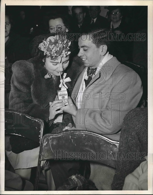 1946 Denise and Joseph Balard at the Red Cross  - Historic Images