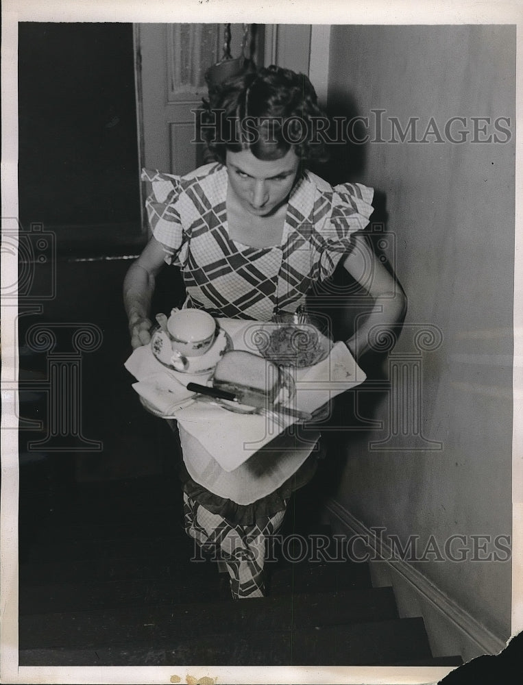 1937 Press Photo William Grant Hayes Blind House Manager - nea63887 - Historic Images