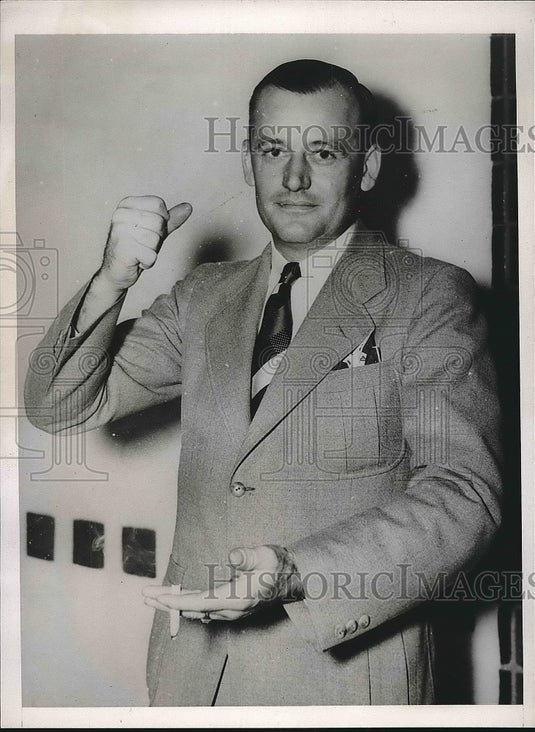 1937 Press Photo Charles E Hallman President Chocolate Workers Union Hershey - Historic Images