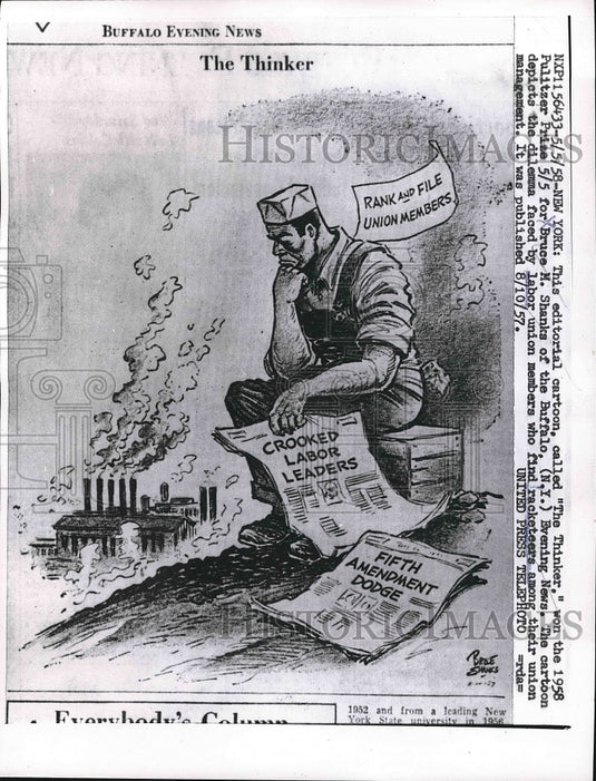1958 Press Photo Editorial cartoon that won the Pulitzer Prize - nea64021 - Historic Images