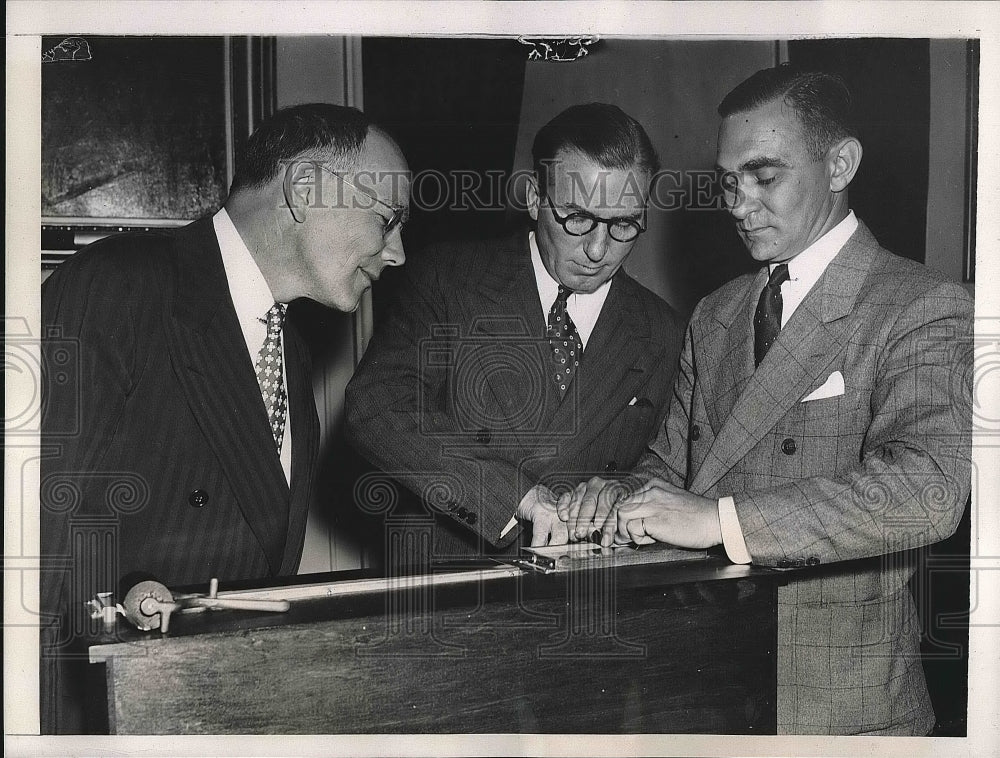 1939 John W. Hanes, Frank Wilson, Agent William D. Cawley - Historic Images