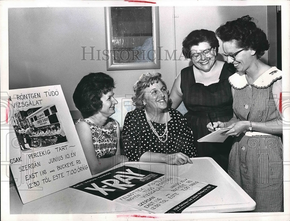 1964 Press Photo Mrs. Anthony Bodnar, Mrs. Joseph Vargo, Mrs. Lous Kolnasy - Historic Images