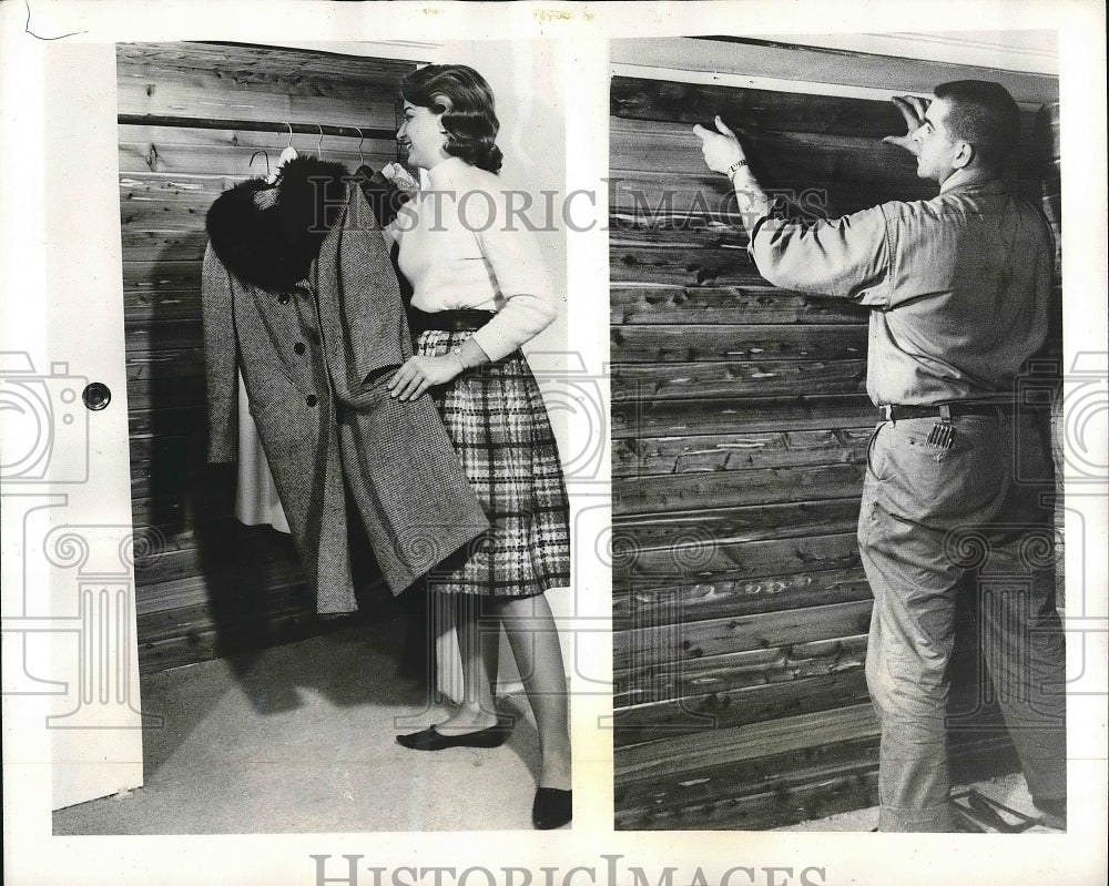 1963 Press Photo Moth Repellent Cedar Closet - nea64147 - Historic Images
