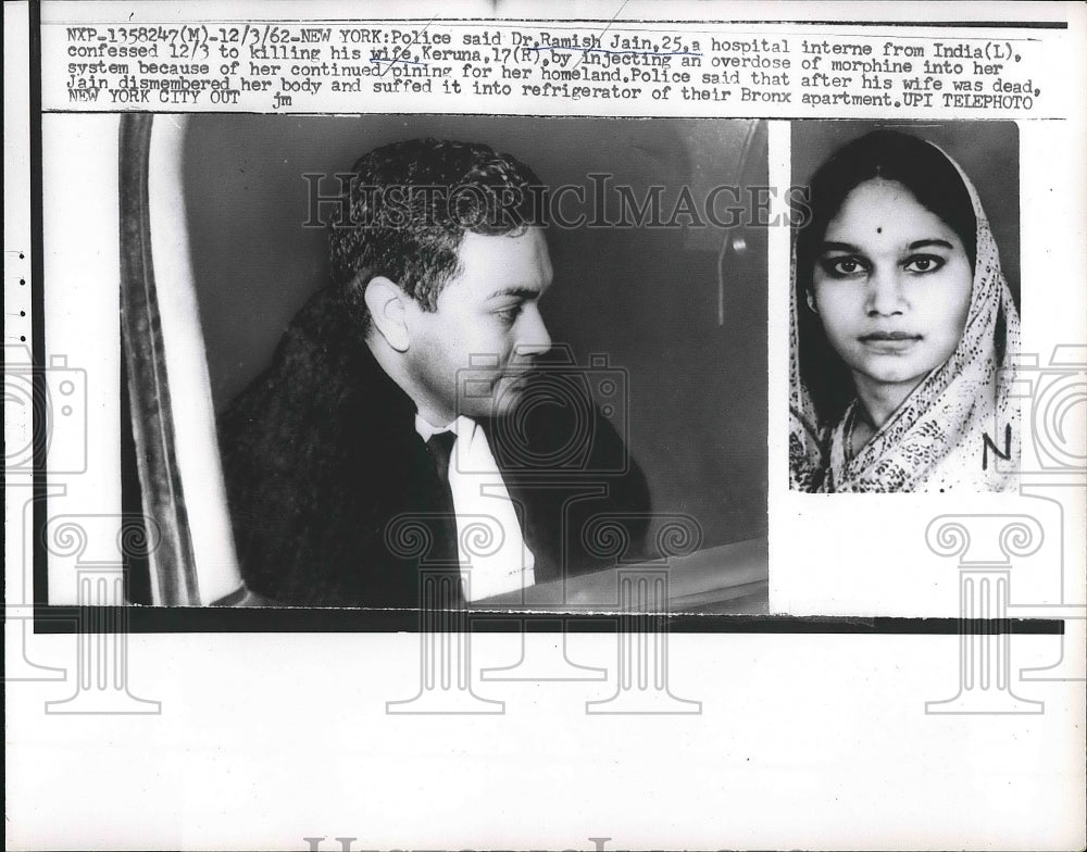 1962 Dr. Ramish Janin shortly after confessing that he killed his - Historic Images