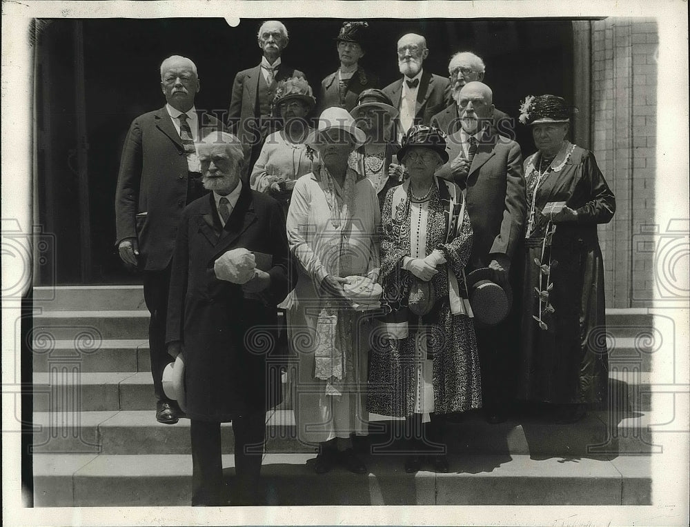 1920 Press Photo Six couples celebrate Golden Wedding Anniversary, First Baptist - Historic Images