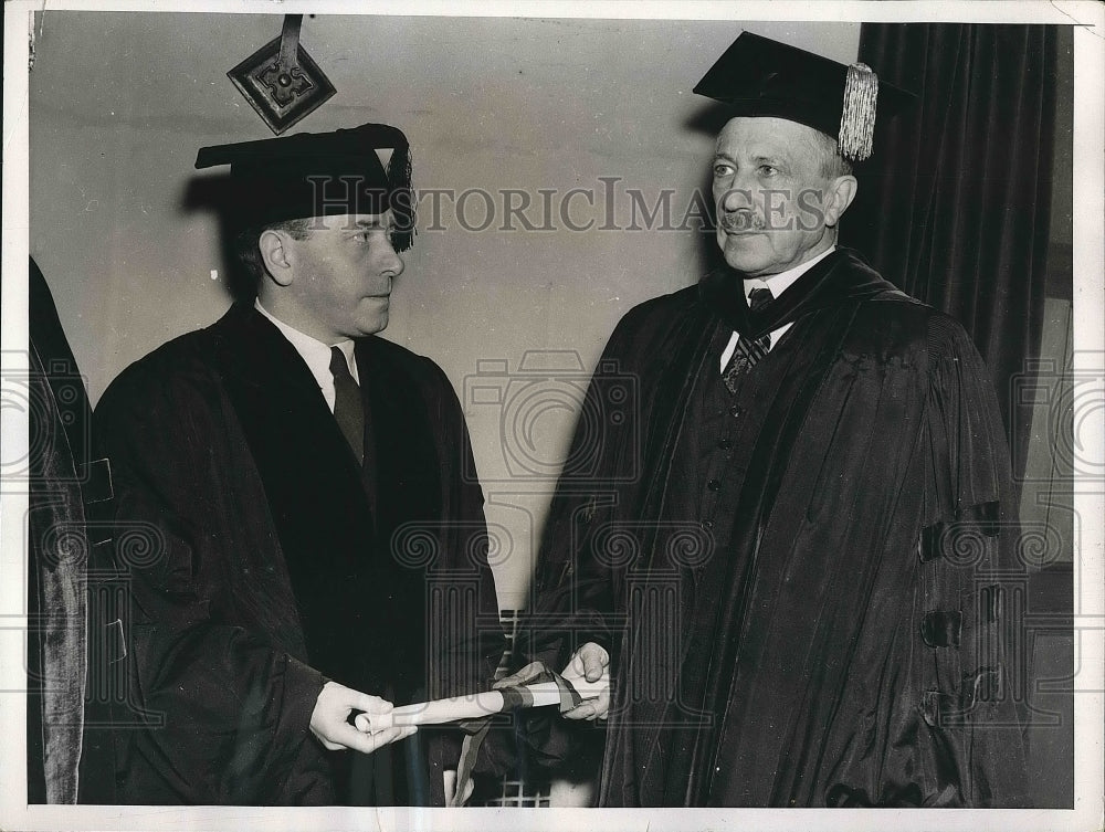 1937 Dr. Thomas Gates, Pres., Univ. of Pennsylvania, Eugene Ormandy - Historic Images