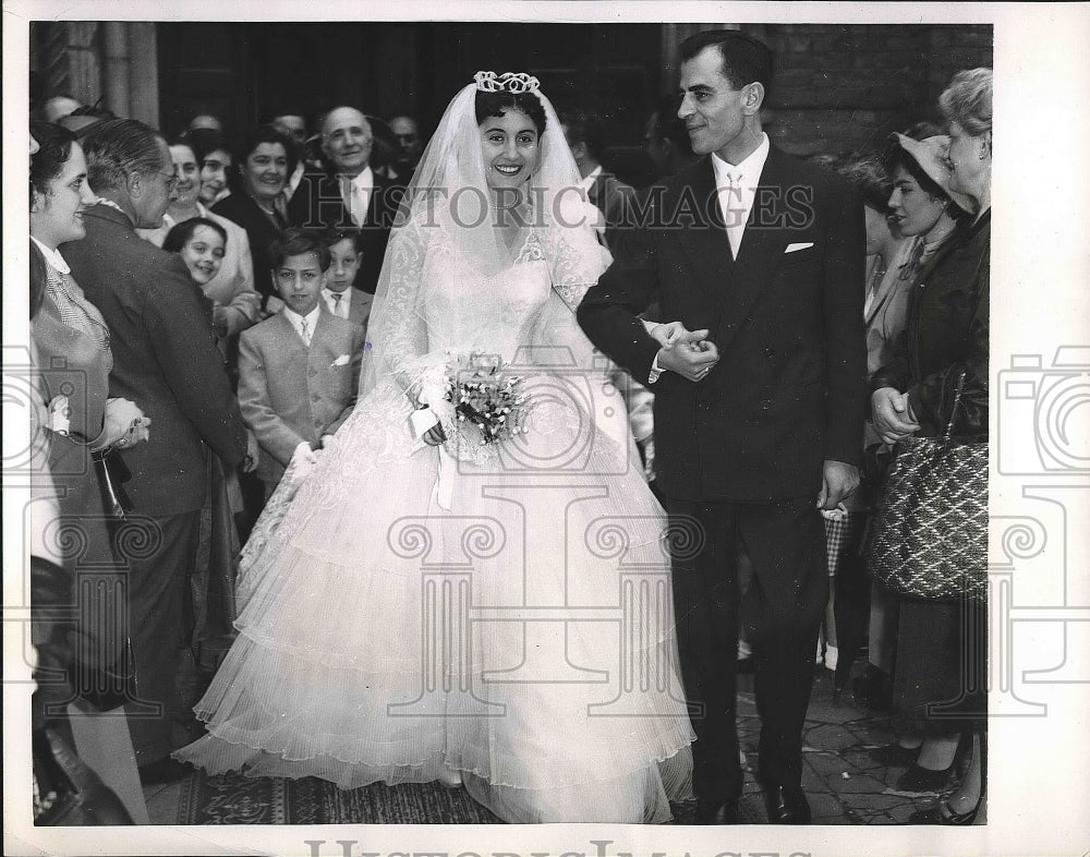 1955 Mary Rinaldi Guglielmo Romano Italian Wedding  - Historic Images