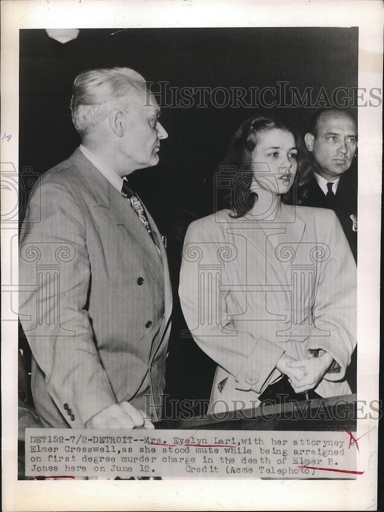 1948 Evelyn Lari With Her Attorney Elmer Cresswell  - Historic Images