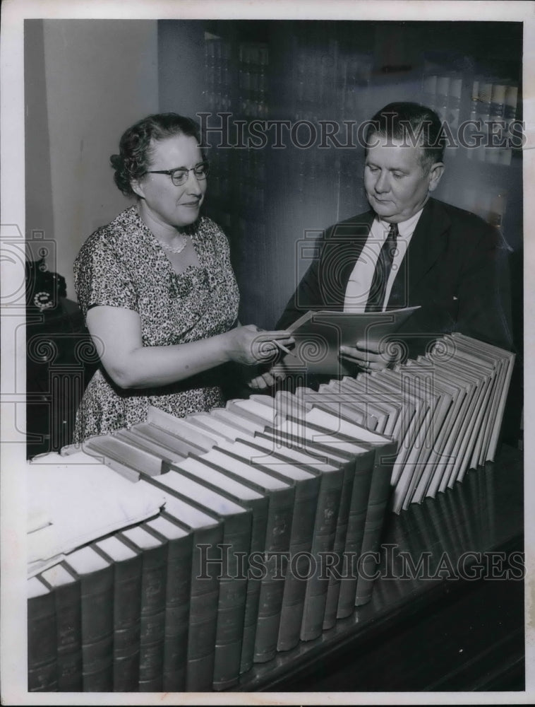 1957 Press Photo Ohio Senator Fred Hoffman &amp; Florence Stankey - nea64891 - Historic Images