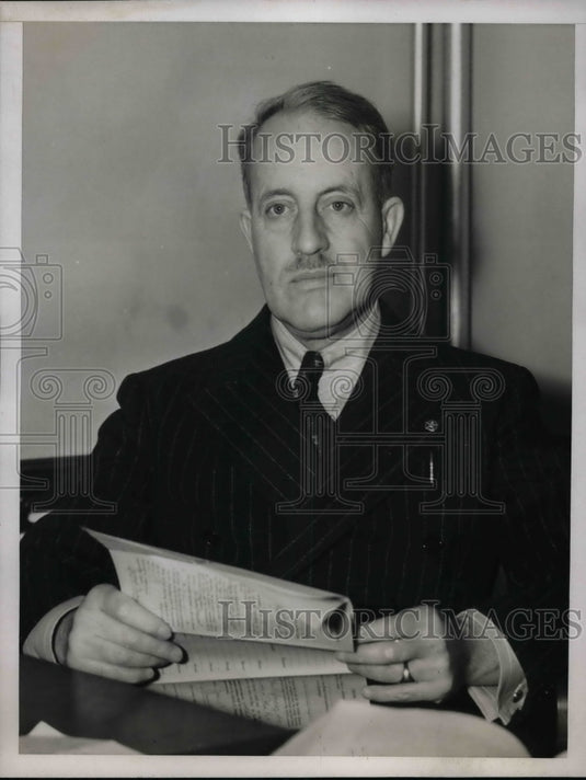 1938 Press Photo Judge Samuel Greason for a trial - nea65057 - Historic Images