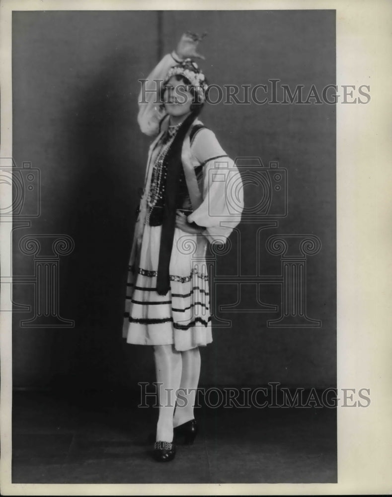 1929 Miss Irene Raskowski wearing traditional Polish attire - Historic Images