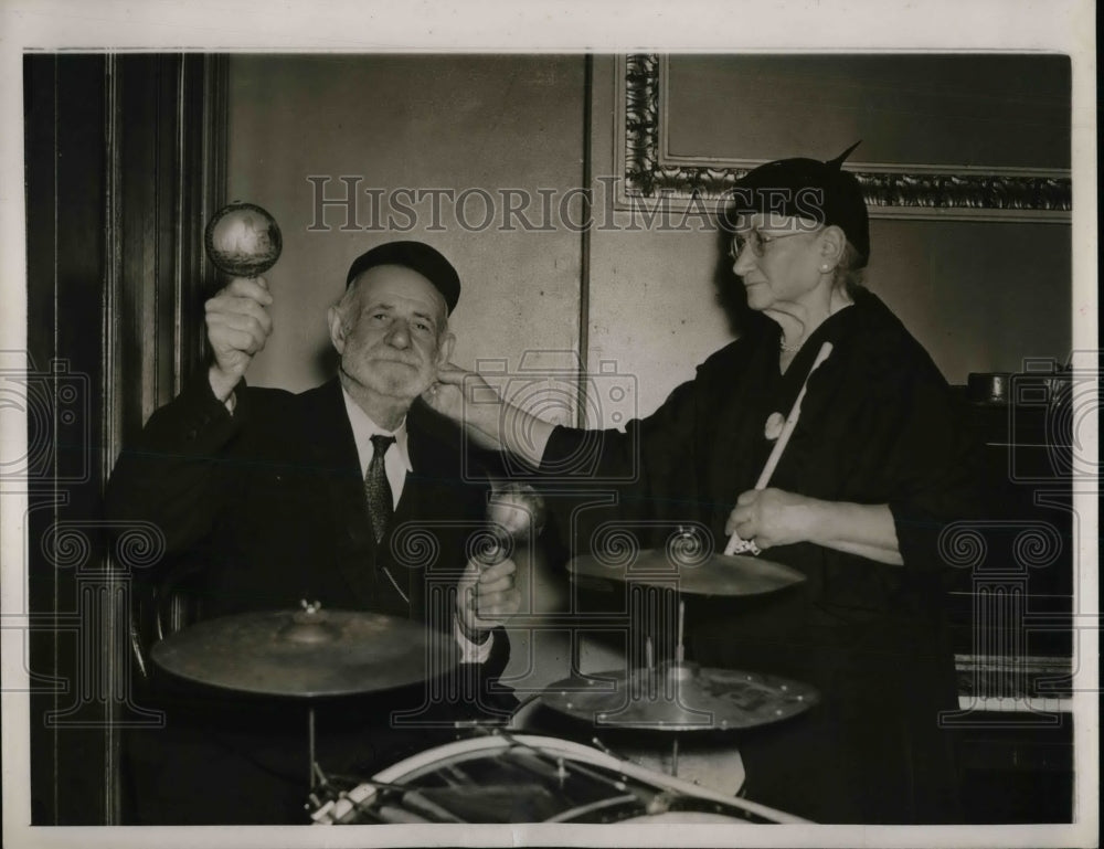 1940 Mrs David Greenberg & husband of 59 years  - Historic Images