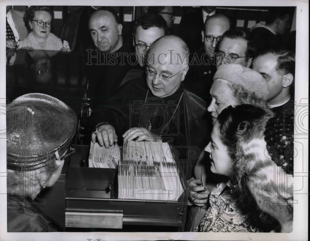 1952 Francis Cardinal Spellman Archbishop Christian Art Vatican - Historic Images