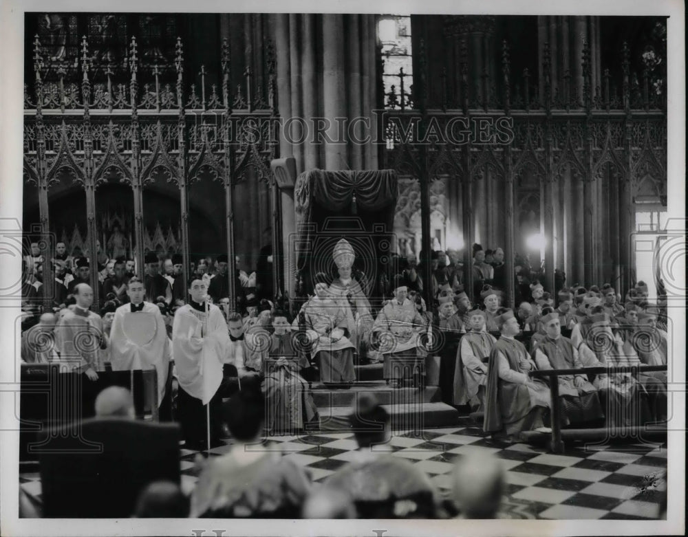 1939 Press Photo Francis Spellman made Archbishop of NY, St. Patrick&#39;s Church - Historic Images