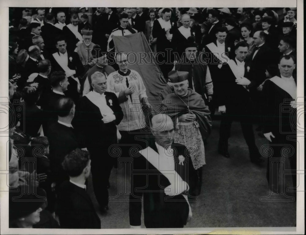 1948 Press Photo Francis Cardinal Spellman Archbishop New York Patrick Cathedral - Historic Images
