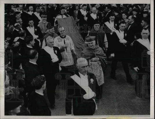 1948 Press Photo Francis Cardinal Spellman Archbishop New York Patrick Cathedral - Historic Images