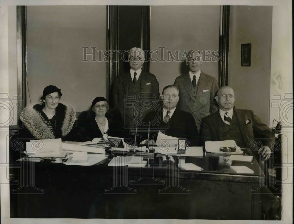 1933 Press Photo Members of Mayor O&#39;Brien Unemployment Home Relief Executive.-Historic Images