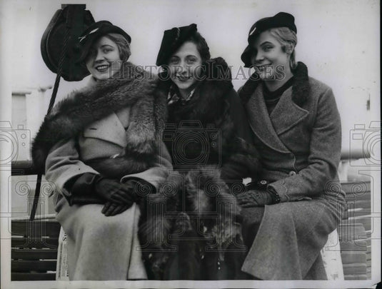 1934 Press Photo Marguerita Kaufman, Helen Walsh, Rose Jacoby, Dancers - Historic Images