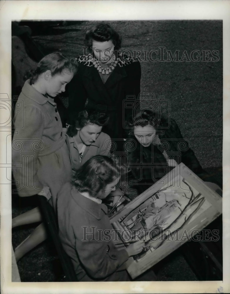 1942 Jean Darby, E. Collings, F. Reichman, Bettye Brown, C. Haines - Historic Images
