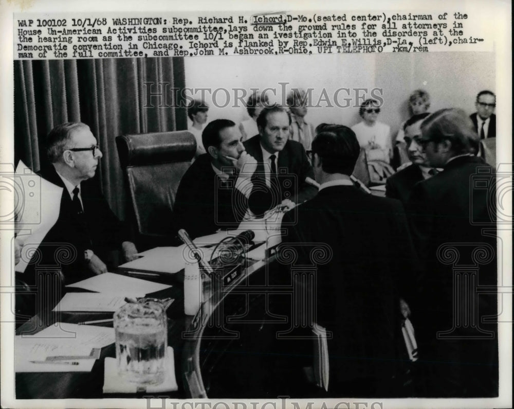 1968 Rep. Richard Ichord of Mo. at House Un American Act. Comm. - Historic Images