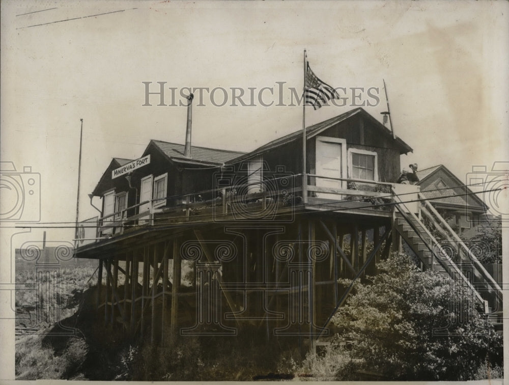 1931 Press Photo Minerva Ballou Hartman Home She is 99 Years Old - Historic Images