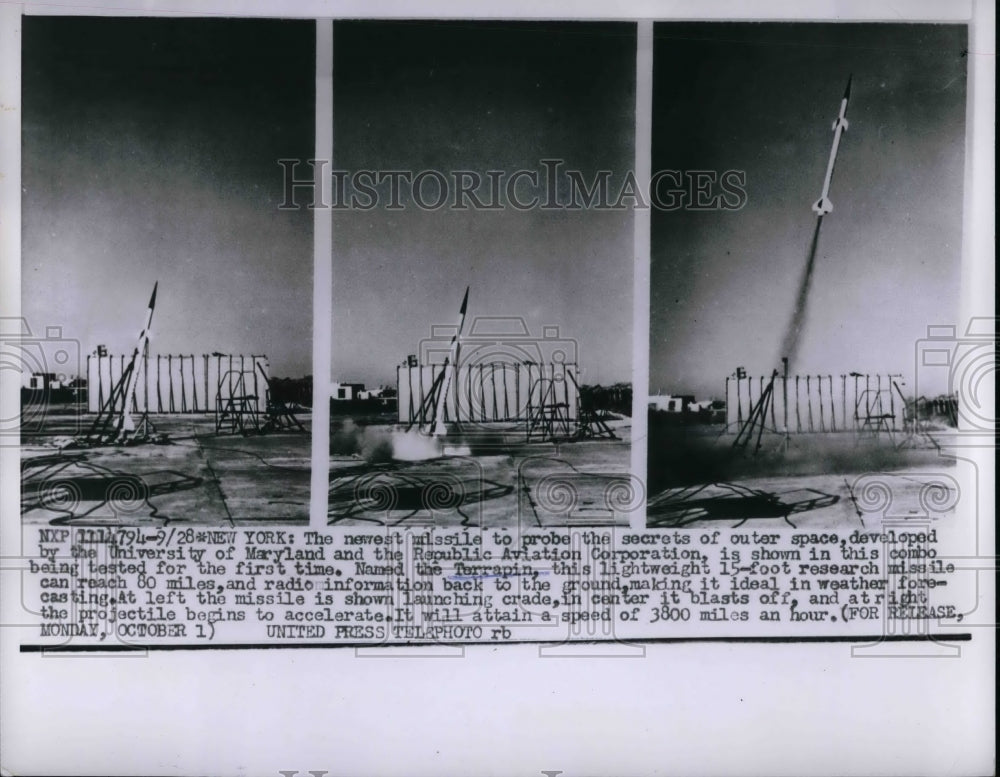 1956 Terrapin Missile Being Tested  - Historic Images