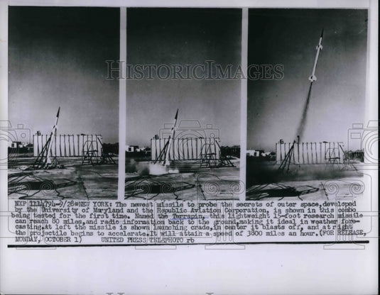 1956 Terrapin Missile Being Tested  - Historic Images
