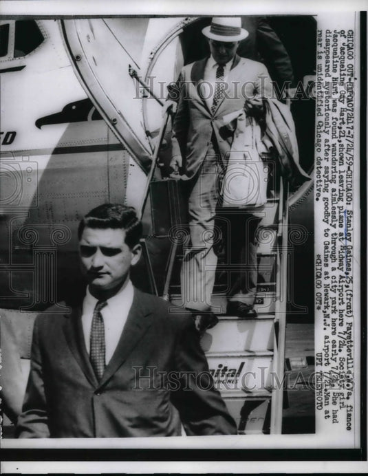 1959 Press Photo Stanley Gaines, Fiance of Society irl Jacqueline Gay Hart - Historic Images