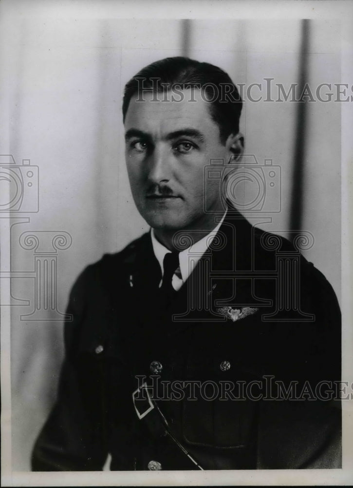 1934 Press Photo Lt Arthur Herwin Of Shreveport LA - nea66015 - Historic Images