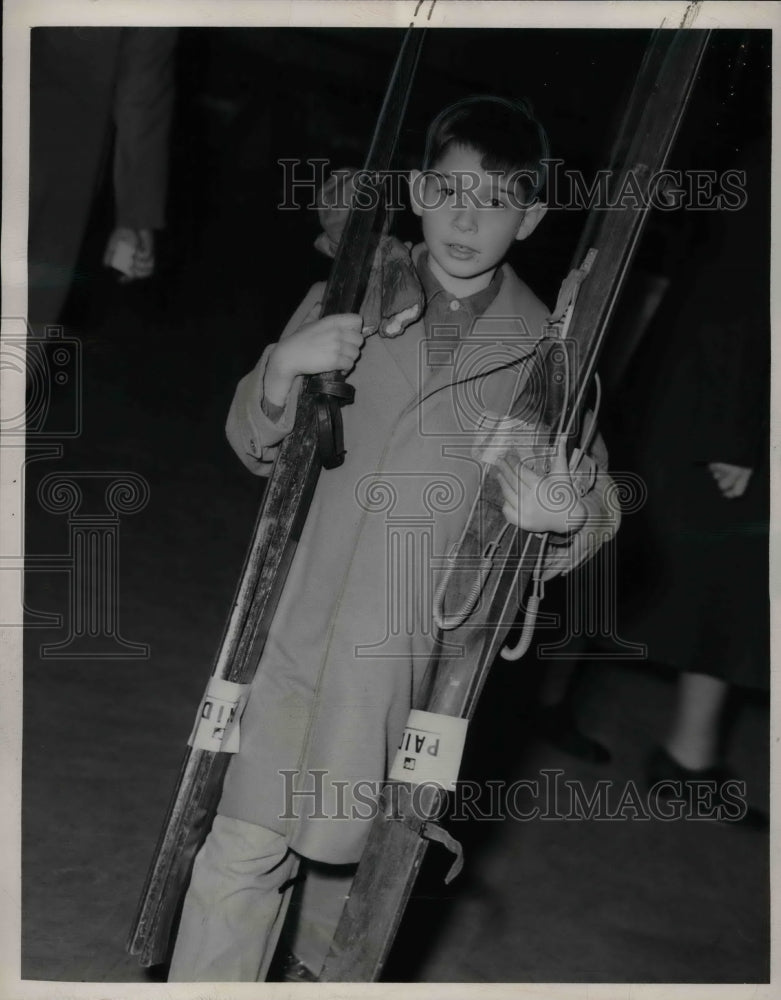 1949 Press Photo young skier Stanley Karn - Historic Images