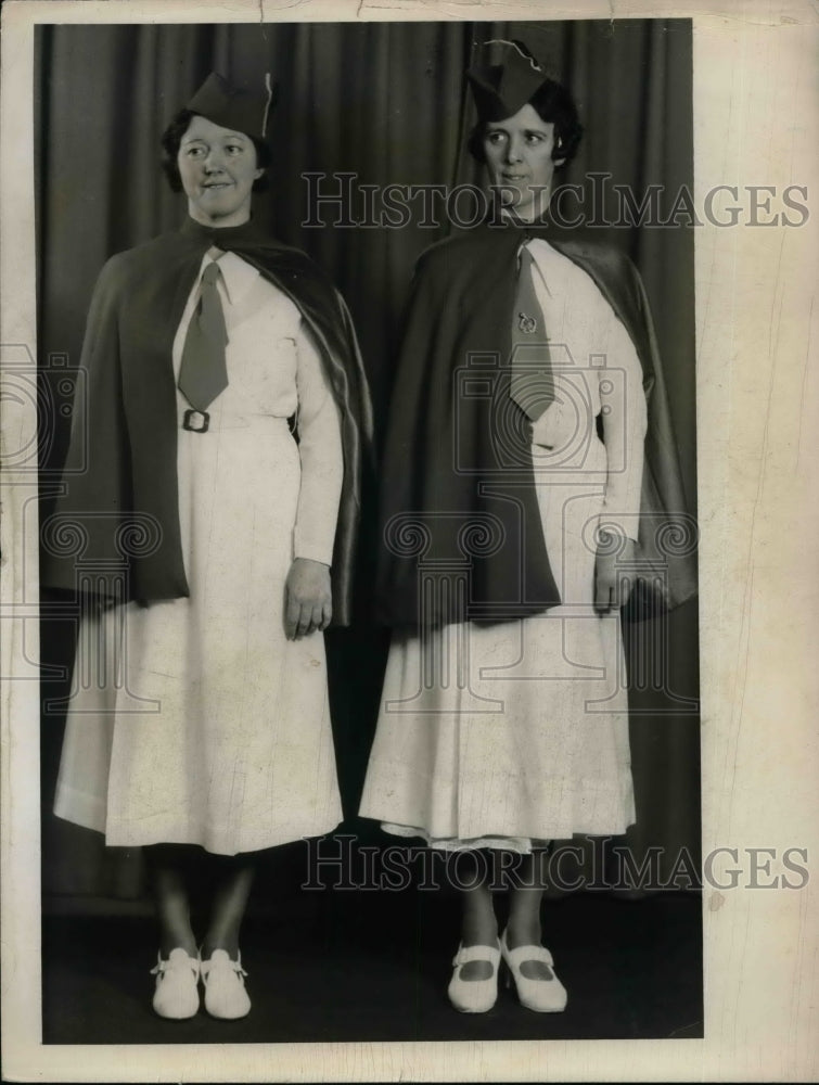 1937 Press Photo nurses Miss Betty Kilbane, Miss Mary O&#39;Leary - nea66051-Historic Images