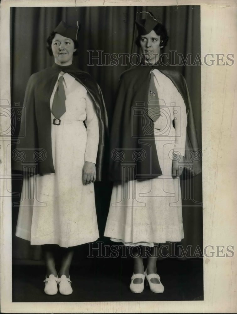 1937 Press Photo nurses Miss Betty Kilbane, Miss Mary O'Leary - nea66051-Historic Images