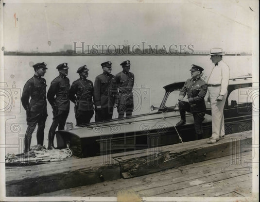 1931 Press Photo Penn State HW Patrol. Capt WC Price,Lt WJ Ruch,& others - Historic Images