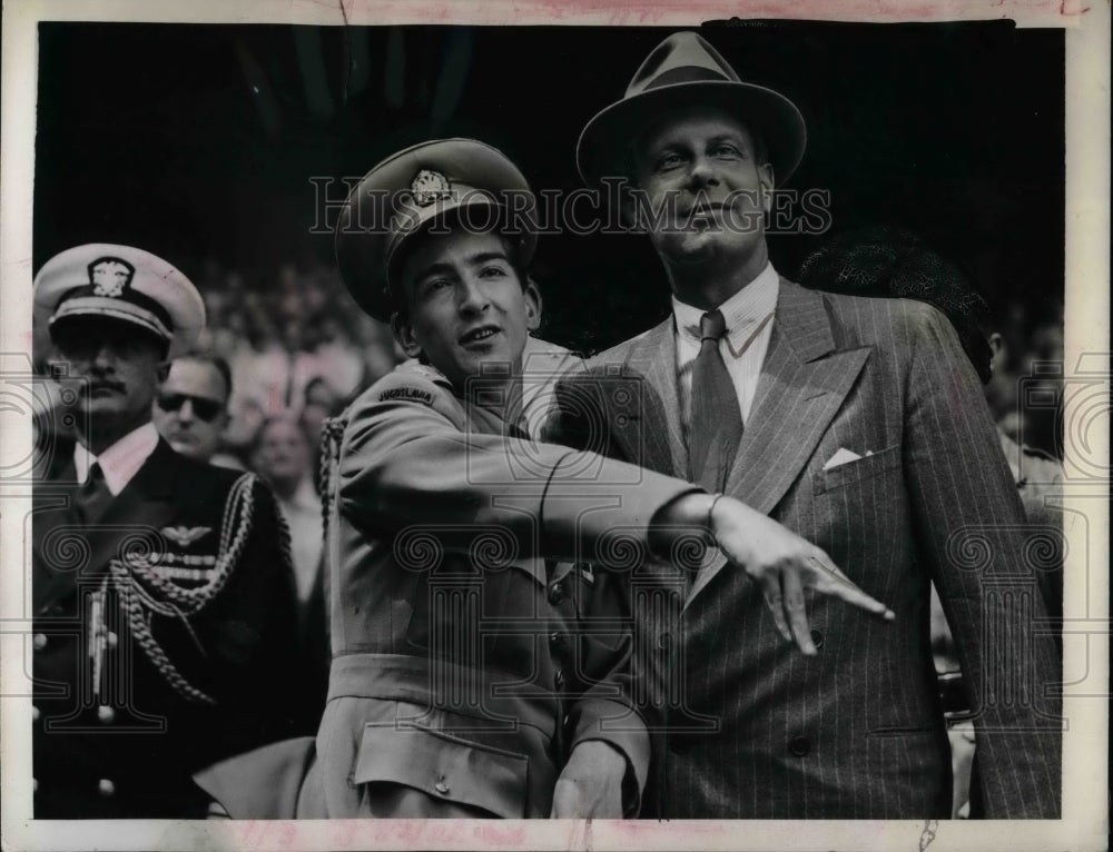 1942 Press Photo King Peter of Yugolslavia throws out ball in NYC - nea66153 - Historic Images