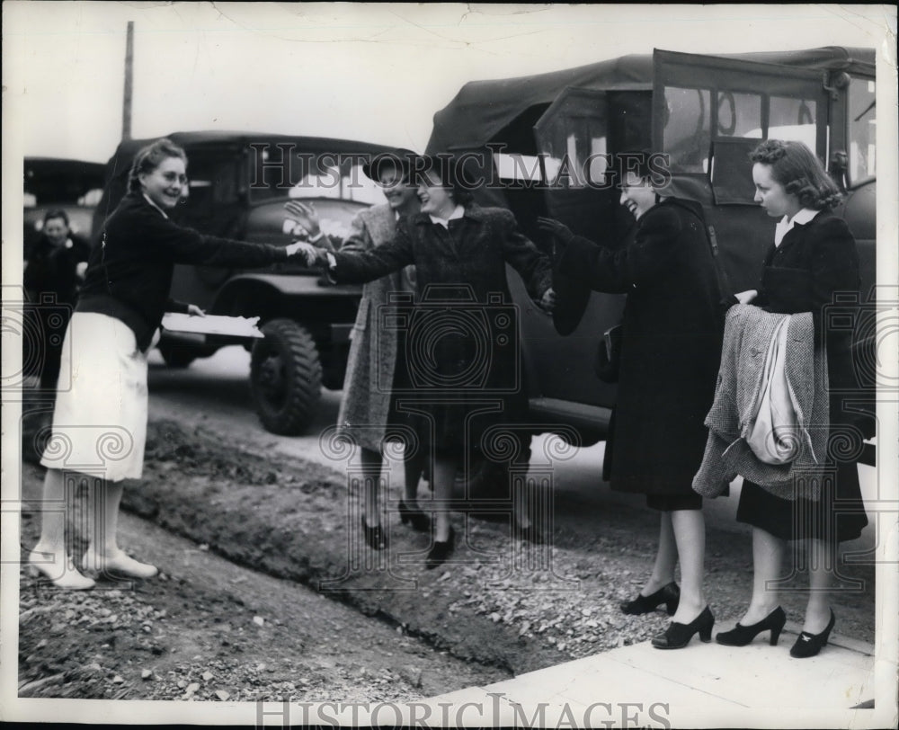 1948 Press Photo Ft Knox, Ky nurses A Preston,A Wheatley, J Harrington,V Eberly - Historic Images