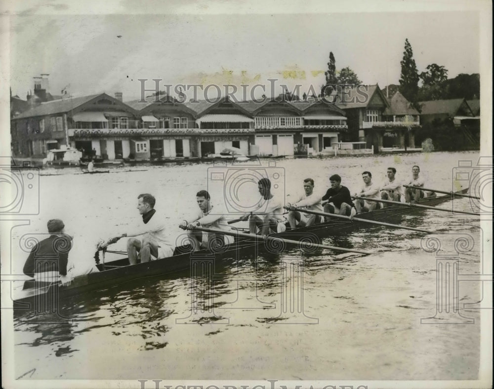 1931 Harvard University Crew During Trial Spin at Henley - Historic Images