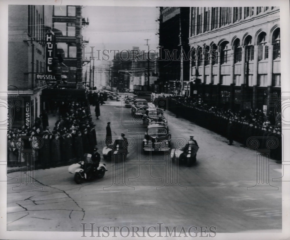 1950 Press Photo Funeral Procession Laurence A. Steinhardt, US Ambassador Canada-Historic Images